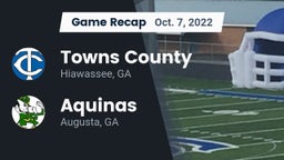 Recap: Towns County  vs. Aquinas  2022