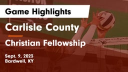 Carlisle County  vs Christian Fellowship  Game Highlights - Sept. 9, 2023