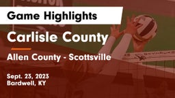 Carlisle County  vs Allen County - Scottsville  Game Highlights - Sept. 23, 2023