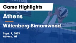 Athens  vs Wittenberg-Birnamwood  Game Highlights - Sept. 9, 2023