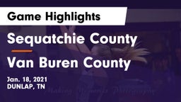 Sequatchie County  vs Van Buren County  Game Highlights - Jan. 18, 2021