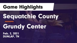 Sequatchie County  vs Grundy Center  Game Highlights - Feb. 2, 2021