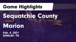 Sequatchie County  vs Marion  Game Highlights - Feb. 4, 2021