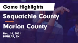 Sequatchie County  vs Marion County  Game Highlights - Dec. 14, 2021