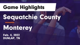 Sequatchie County  vs Monterey  Game Highlights - Feb. 4, 2022