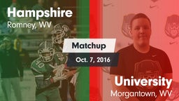 Matchup: Hampshire vs. University  2016