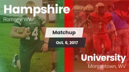 Matchup: Hampshire vs. University  2017