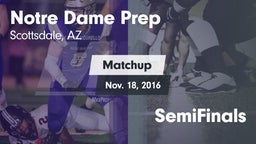 Matchup: Notre Dame Prep vs. SemiFinals 2016