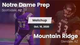 Matchup: Notre Dame Prep vs. Mountain Ridge  2020