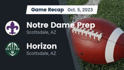 Recap: Notre Dame Prep  vs. Horizon  2023