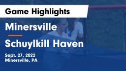 Minersville  vs Schuylkill Haven Game Highlights - Sept. 27, 2022