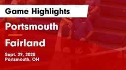 Portsmouth  vs Fairland  Game Highlights - Sept. 29, 2020