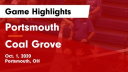 Portsmouth  vs Coal Grove  Game Highlights - Oct. 1, 2020