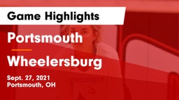 Portsmouth  vs Wheelersburg  Game Highlights - Sept. 27, 2021