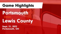 Portsmouth  vs Lewis County  Game Highlights - Sept. 21, 2022