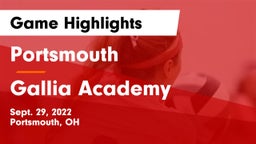 Portsmouth  vs Gallia Academy Game Highlights - Sept. 29, 2022