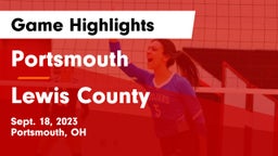 Portsmouth  vs Lewis County  Game Highlights - Sept. 18, 2023