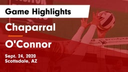 Chaparral  vs O'Connor  Game Highlights - Sept. 24, 2020