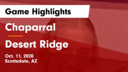 Chaparral  vs Desert Ridge  Game Highlights - Oct. 11, 2020