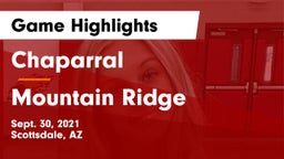 Chaparral  vs Mountain Ridge  Game Highlights - Sept. 30, 2021