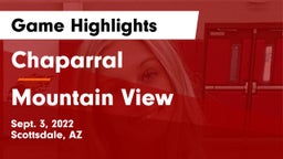 Chaparral  vs Mountain View  Game Highlights - Sept. 3, 2022