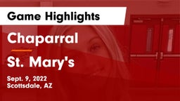 Chaparral  vs St. Mary's  Game Highlights - Sept. 9, 2022