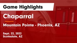 Chaparral  vs Mountain Pointe  - Phoenix, AZ Game Highlights - Sept. 22, 2022