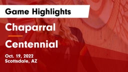 Chaparral  vs Centennial  Game Highlights - Oct. 19, 2022