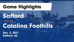 Safford  vs Catalina Foothills  Game Highlights - Dec. 3, 2021