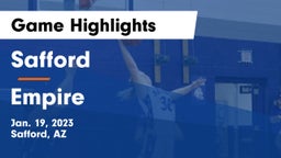 Safford  vs Empire  Game Highlights - Jan. 19, 2023