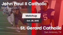 Matchup: John Paul II vs. St. Gerard Catholic  2016