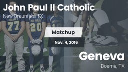 Matchup: John Paul II vs. Geneva  2016