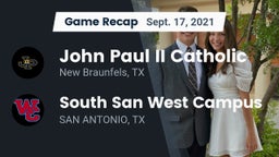 Recap: John Paul II Catholic  vs. South San West Campus 2021