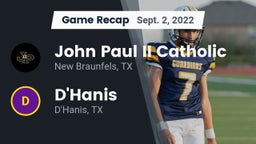 Recap: John Paul II Catholic  vs. D'Hanis  2022