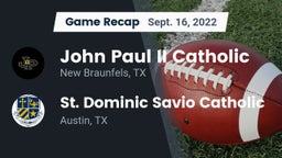 Recap: John Paul II Catholic  vs. St. Dominic Savio Catholic  2022