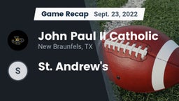 Recap: John Paul II Catholic  vs. St. Andrew's 2022