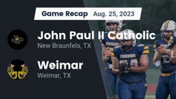 Recap: John Paul II Catholic  vs. Weimar  2023