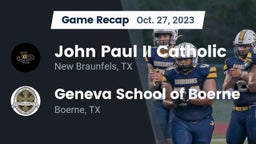 Recap: John Paul II Catholic  vs. Geneva School of Boerne 2023