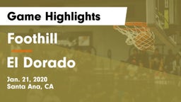 Foothill  vs El Dorado  Game Highlights - Jan. 21, 2020