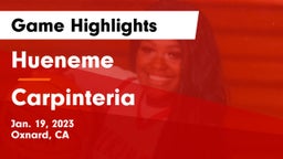 Hueneme  vs Carpinteria  Game Highlights - Jan. 19, 2023
