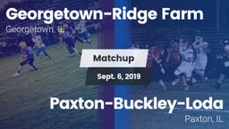 Matchup: Georgetown-Ridge vs. Paxton-Buckley-Loda  2019