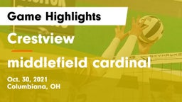 Crestview  vs middlefield cardinal Game Highlights - Oct. 30, 2021