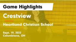 Crestview  vs Heartland Christian School Game Highlights - Sept. 19, 2022