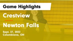 Crestview  vs Newton Falls  Game Highlights - Sept. 27, 2022