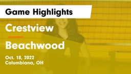 Crestview  vs Beachwood  Game Highlights - Oct. 18, 2022