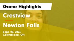 Crestview  vs Newton Falls  Game Highlights - Sept. 28, 2023
