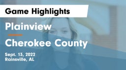 Plainview  vs Cherokee County  Game Highlights - Sept. 13, 2022