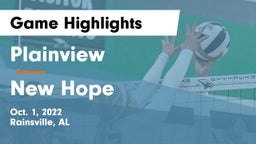 Plainview  vs New Hope  Game Highlights - Oct. 1, 2022