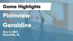 Plainview  vs Geraldine  Game Highlights - Oct. 8, 2022