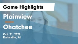Plainview  vs Ohatchee  Game Highlights - Oct. 21, 2022